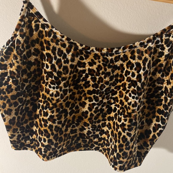 Shein Leopard Print Crop Top - Picture 2 of 4